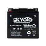 Batterie kyoto pour moto yamaha 1000 fzs fazer 2001  2005 yt14b - bs sla / 12v 12ah