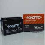 Batterie kyoto pour scooter peugeot 50 kisbee 2t 2010 � 2019 yb4l - b sla - 12v 4ah - mfpn : yb4l - b ...