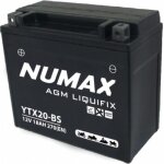 Batterie moto numax ntx20 - bs sla 12v 18ah 270a dimensions: 175x87x155mm et plus � gauche