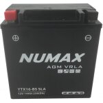 Batterie moto numax premium scellé agm ntx16 - bs / ytx16 - bs sla - 12v 14ah 230a Batterie moto numax premium scellé agm ntx16 - bs / ytx16 - bs sla - 12v 14ah 230a