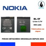 Batterie originale nokia bl - 5f bl5f oem 950mah 35wh 6210 navigator 6260 slide 6290 6710 navigator e65 ...