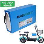 Batterie rechargeable �tanche ha201 48v 20ah 960w pour v�lo �lectrique haniwinner