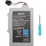 Batterie rechargeable - nintendo - wii u - 3. 7v - 3000mah - gris