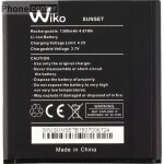 Batterie - wiko - sunset - 1300mah - lithium ion - dorigine