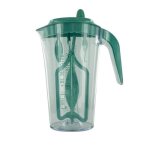 Batteur manuel - paris prix - 2l - transparent - vert - pratique et utile