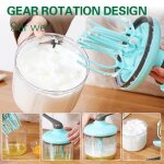 Batteur  oeufs semi - automatique fouet manuel sans effort avec poigne rotative outils de cuisson de ...