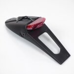 Bavette support de plaque feu arrire rouge  led 12v one pour moto enduro cross