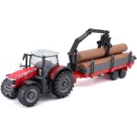 Bburago tracteur massey fergusson + remorque  friction 1 / 43 collection ferme