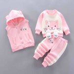 Bb garons filles ensemble de vtements veste  capuche haut pantalon 3 pices vtements tout - petit ...
