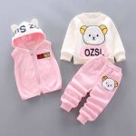 Bb garons filles ensemble de vtements veste  capuche haut pantalon 3 pices vtements tout - petit ...