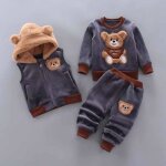 Bébé garçons filles ensemble de vêtements veste à capuche haut pantalon 3 pièces vêtements tout - petit ... Bébé garçons filles ensemble de vêtements veste à capuche haut pantalon 3 pièces vêtements tout - petit ...