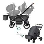 Bebeconfort helios poussette double tout terrain compact et pliable chariot de 0 � 4 ans0 � 22 kgmineral ...
