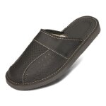 Becomfy hommes chaussons en 100% cuir semelle eva noir 40 - 46 eu