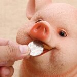 Tirelire - tbest - cochon mignon - rsine cologique - 21x16 cm - pour enfants