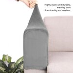 Housse daccoudoir de canapé - tbest - extensible - polyester doux - antidérapante - gris foncé Housse daccoudoir de canapé - tbest - extensible - polyester doux - antidérapante - gris foncé