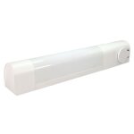 Belna applique blanche avec tube led 7w / 500lm culot s19 et prise 2p + t
