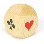 D datout du jeu de belote en bois