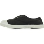 Baskets basses - bensimon - femme - toile de coton - noir - lacets - plat
