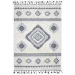 Tapis salon � reliefs losanges cr�me 160x230