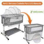 Berceau �volutif: cododo - lit b�b� - parc - berceau enfant (gris)