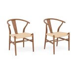 Bergen - lot de 2 chaises - bois dhtre - bois