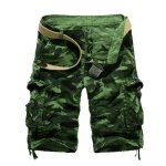 Bermuda cargo homme multi - poche camouflage shorts - bermuda homme militaire - vert