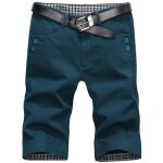 Bermuda homme cargo bermuda couleur unie - vert fonc�