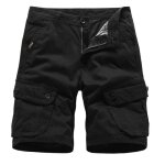 Bermuda hommebermuda cargo hommes multi pochescasual bermuda homme en coton plage - noir