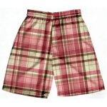 Bermuda homme a carreaux hommes coton loisirrouge