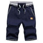 Bermuda hommebermuda homme à cordon de serragebermuda de jogging de sport - bleu foncé Bermuda hommebermuda homme à cordon de serragebermuda de jogging de sport - bleu foncé
