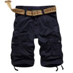 Bermuda homme en coton - bleu marin
