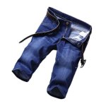Bermuda homme en jeans slim dété casual bermuda Élastique mode vêtement légère - bleu Bermuda homme en jeans slim dété casual bermuda Élastique mode vêtement légère - bleu