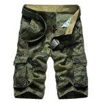 Bermuda homme r�tro baggy cargo camo shorts outdoor combat shorts coton pantacourt vert