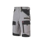 Bermuda de travail - lafont - crusher 1atbup - gris / noir - serg� 65% coton 35% polyester - poches multiples ...