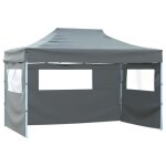 Besttente barnum robuste - tente de réception pliable avec 3 parois - 3x4 m acier anthracite fr86483 Besttente barnum robuste - tente de réception pliable avec 3 parois - 3x4 m acier anthracite fr86483