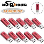 Bestrunner 10pcs 64mb 64mo cle usb 2. 0 m�moire flash drive pc rouge