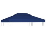 Besttoile de tonnelle - toile sup�rieure de belv�d�re 2 niveaux 310 g - m� 4x3 m bleu fr21699