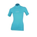 Veste de plonge rashguard atoll femme - beuchat - lycra (upf 50 + ) - manches courtes - bleu atoll