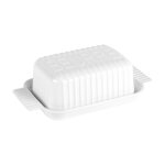 Beurrier stri� en porcelaine 21x12 cm - table passion