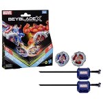 Beyblade x multipack toupie captain america 4 - 70gb contre red hulk 1 - 80r d�s 8�ans