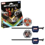 Beyblade x multipack toupie iron man 4 - 80b vs. thanos 4 - 60b marvel d�s 8 ans