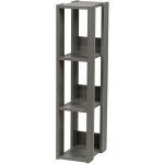 Iris ohyama biblioth�que meuble de rangement � 3 niveaux / �tag�res ajustables owr - 200 - ch�ne gris ...