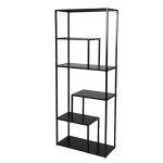 Biblioth�que � 6 �tag�resmadison - noir - l 70 x l 30 x h 170 cm