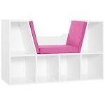 Homcom - biblioth�que - panneaux de particules - 102x30x61cm - rose