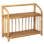 Biblioth�que basse pour enfant en rotin naturel - l. 60 x p. 20 x h. 50 cm