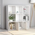 Biblioth�que blanc 98x30x98 cm agglom�r� mothinessto ly6657