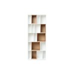 Miliboo - bibliothèque modulable blanche et finition bois clair chêne l85 cm jazz Miliboo - bibliothèque modulable blanche et finition bois clair chêne l85 cm jazz