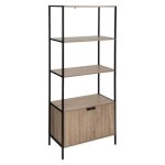 �tag�re biblioth�que 2 niveaux aliaj effet ch�ne naturel - 5 five simply smart