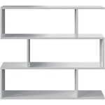 Bibliothque tagre basse coloris blanc - longueur 110 x hauteur 97 x profondeur 25 cm