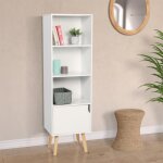 Idmarket biblioth�que �tag�re de rangement colonne emmie scandinave blanc